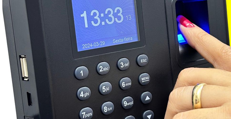 Máquina Ponto Relógio Biométrico Digital Eletrônico Empresa