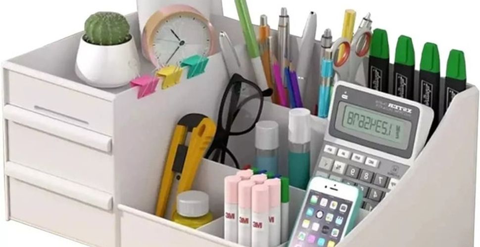 Organizador Mesa Porta Treco Caneta Gaveta Escritório Multiu