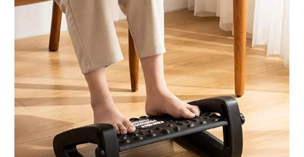 Descanso Ergonômico Apoio Para Os Pés Regulagem Escritório Acabamento Da Estrutura Preto Mapaseg