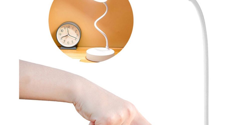 Luminária De Mesa Flexível Escritório Leitura Touch 20 Leds